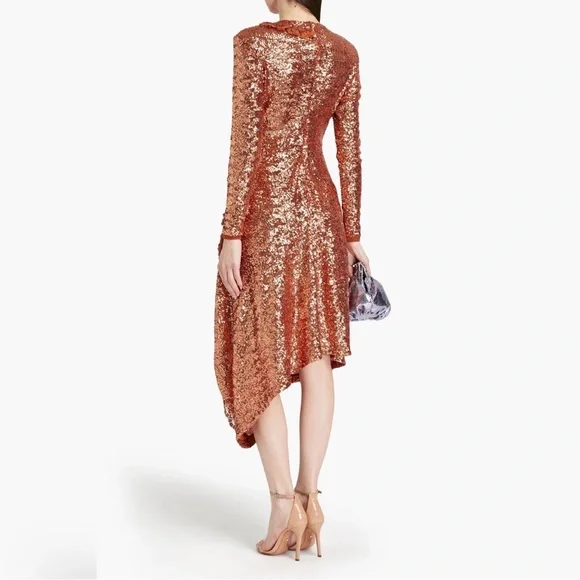 Preen by Thornton Bregazzi Copper Sequin Dress - Picture 4 of 9